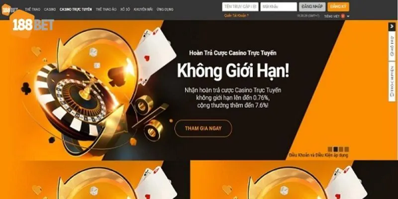 Hướng dẫn cách săn ưu đãi thưởng nạp tại 188BET